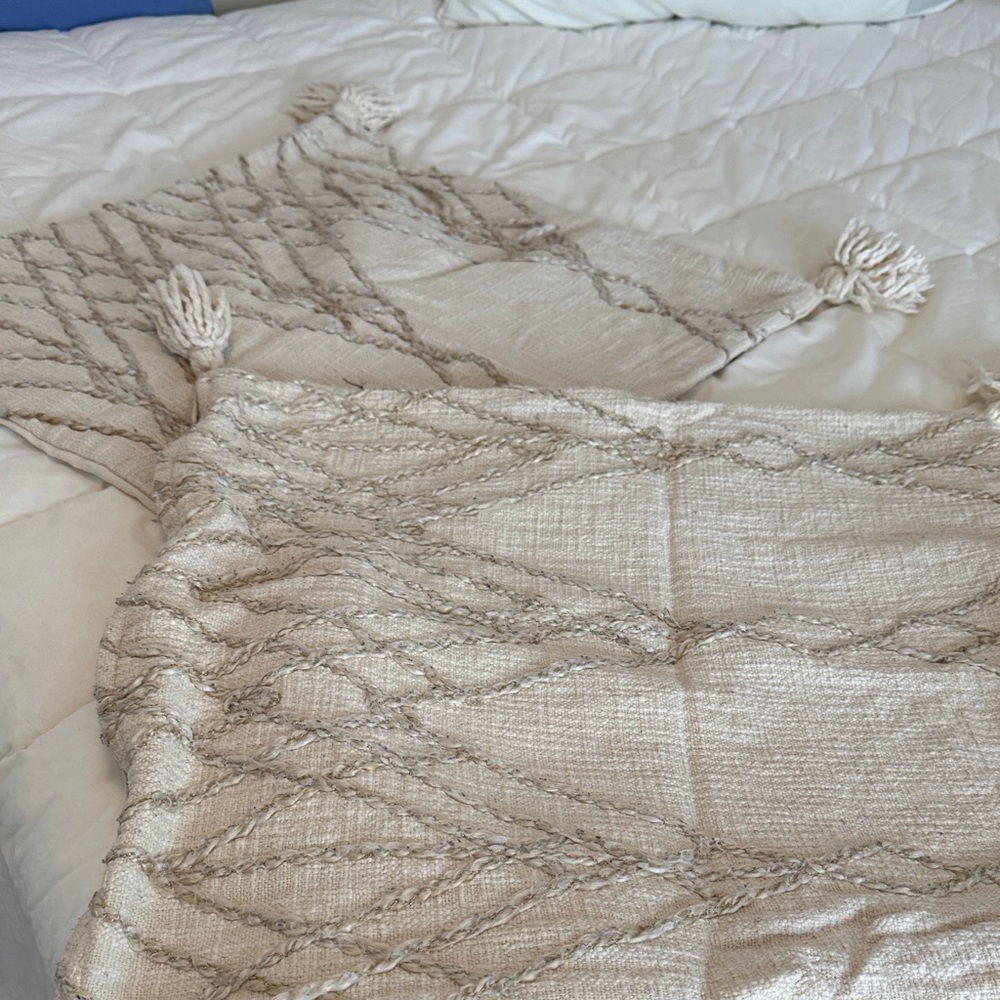 Elegant Cream Textured pillow covers